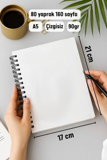 Kalın Kapaklı A5 Defter resmi