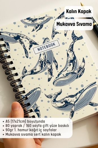  Kalın Kapaklı A5 Defter resmi