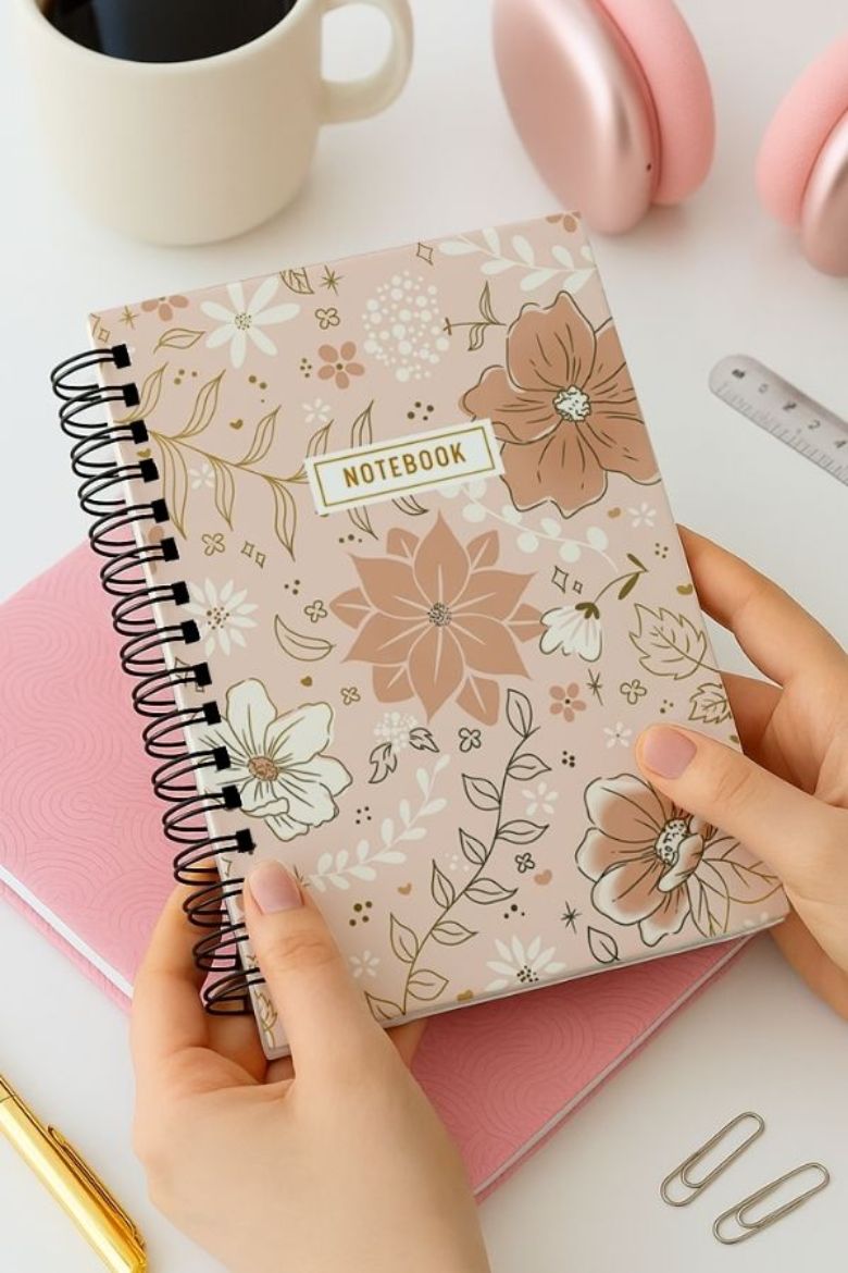 Altın Çiçek Kalın Kapaklı A5 Defter resmi