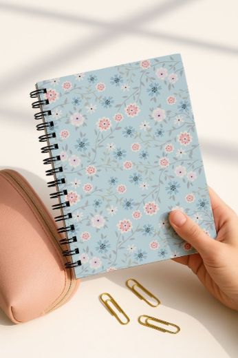 Çiçekli 4'lü Okul Defter Seti resmi