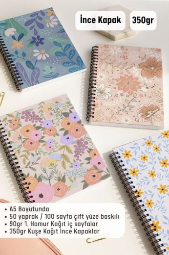 Papatyalı 4'lü Okul Defter Seti resmi