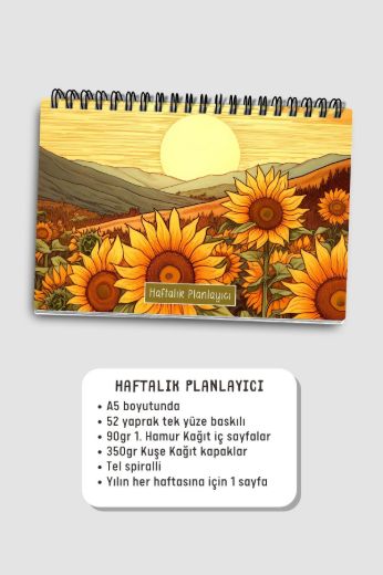 Ayçiçekli 3'lü Planlama Seti resmi