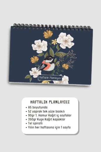 Mavi Kuşlu 3'lü Planlama Seti resmi