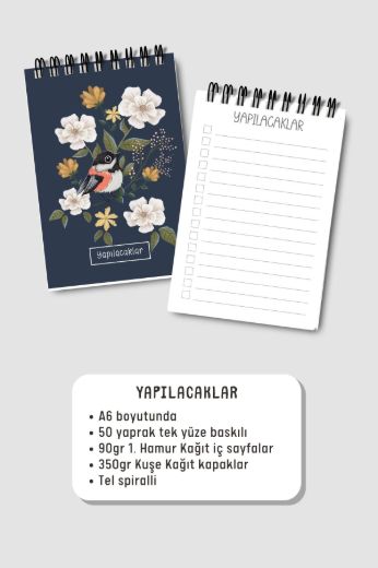 Mavi Kuşlu 3'lü Planlama Seti resmi