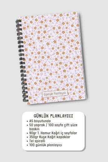 Mini Çiçekli 3'lü Planlama Seti resmi