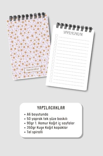 Mini Çiçekli 3'lü Planlama Seti resmi