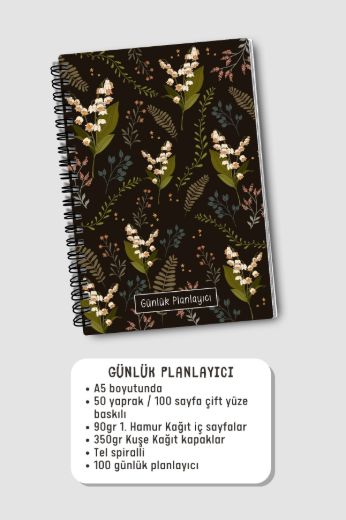 Ters Çiçekli 3'lü Planlama Seti resmi