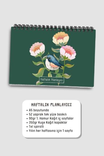 Yeşil Kuşlu 3'lü Planlama Seti resmi
