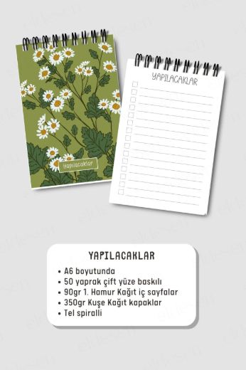 Yeşil Papatya 3'lü Planlama Seti resmi