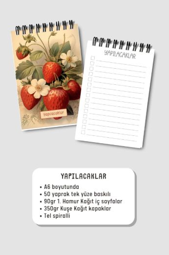 Açık Çilekli 3'lü Planlama Seti resmi