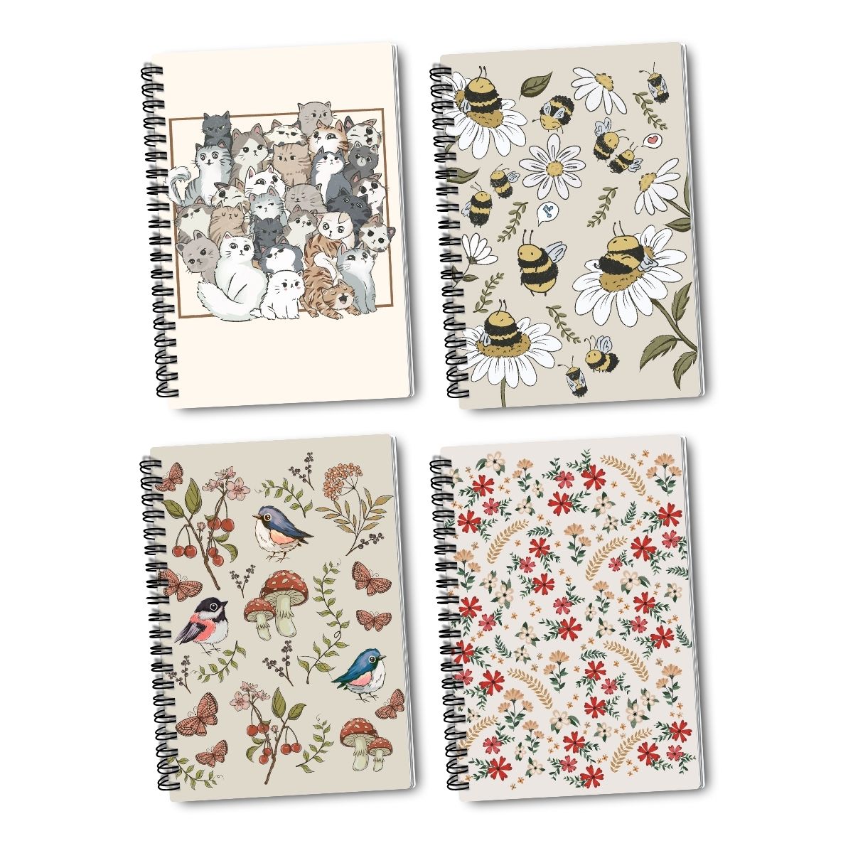 Hayvanlı 4'lü Okul Defter Seti resmi