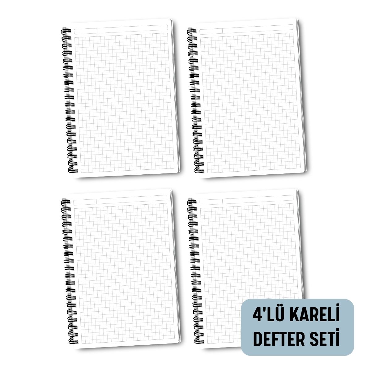 Hayvanlı 4'lü Okul Defter Seti resmi