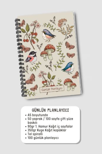 Kuş ve Mantar 3'lü Planlama Seti resmi