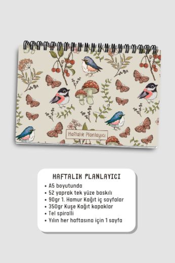 Kuş ve Mantar 3'lü Planlama Seti resmi