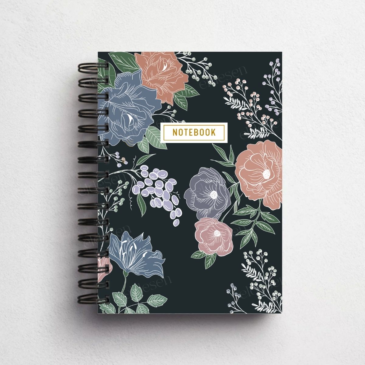 Beyaz Çizgili Kalın Kapaklı A5 Defter resmi
