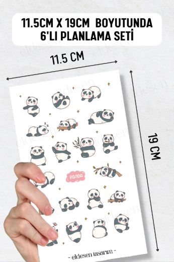 Hayvanlar 6'lı Sticker Seti resmi