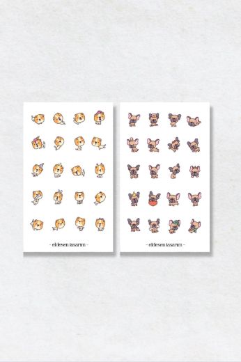 Köpekler 6'lı Sticker Seti resmi
