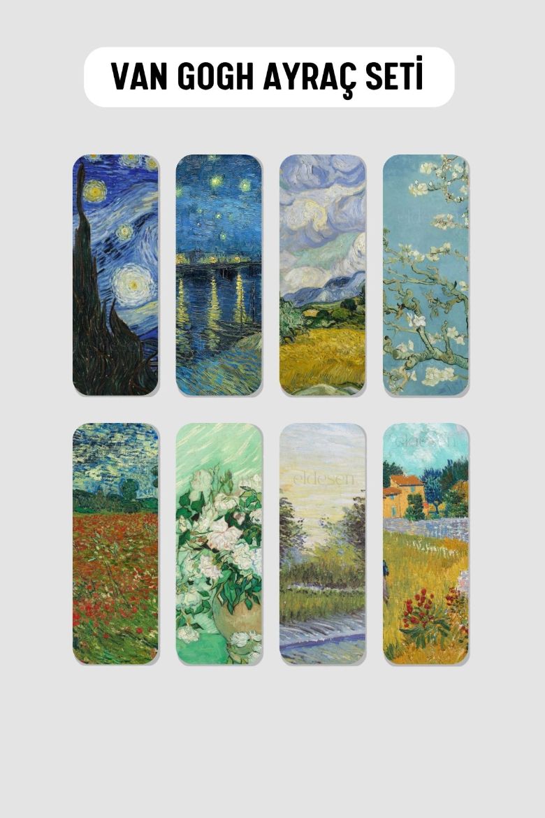 Van Gogh Kitap Ayracı Seti, 5.2 x 14.8 cm İnce resmi