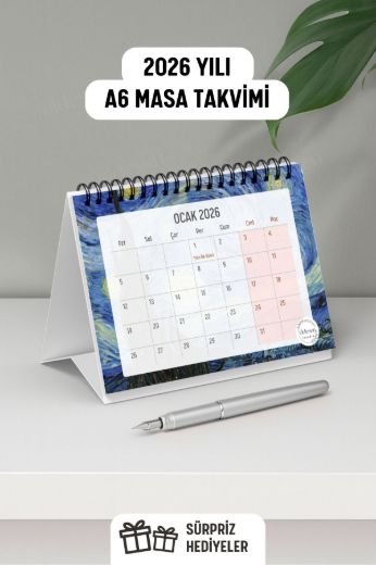 Badem Ağacı 3'lü Planlama Seti ve A6 Takvim / Öğretmenler Günü resmi