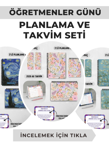 3'lü Planlama Seti ve A6 Takvim kategorisi için resim