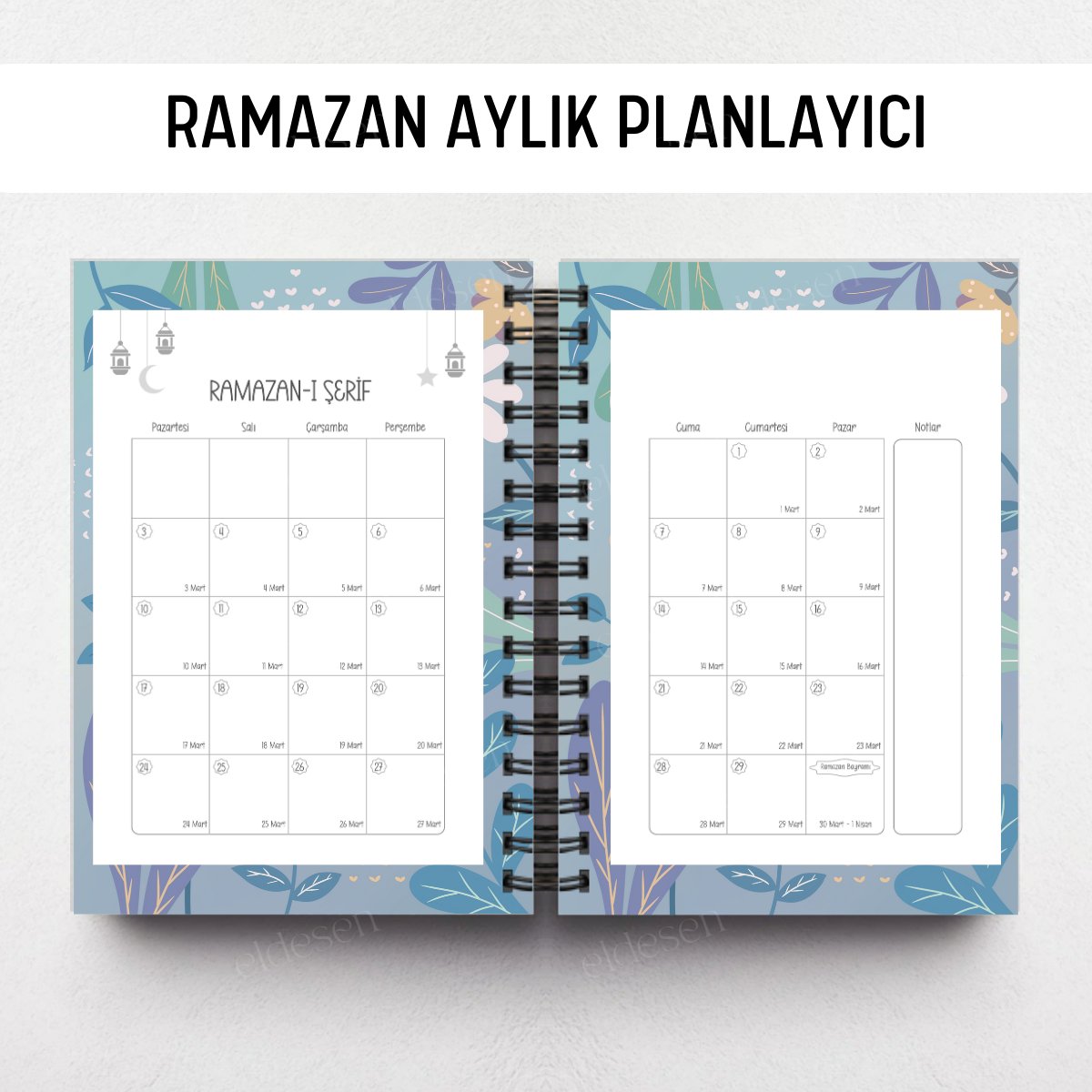 Papatya Ramazan Ajandası, Oruç, Hatim, Teravih, Günlük ve Aylık Planlayıcı resmi