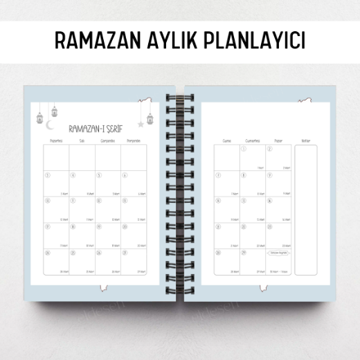 Mescid-i Aksa Ramazan Ajandası, Oruç, Hatim, Teravih, Günlük ve Aylık Planlayıcı resmi