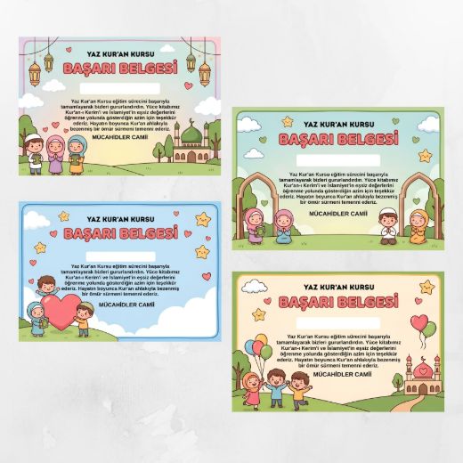 Başarı Belgesi Kur'an Kursu kategorisi için resim