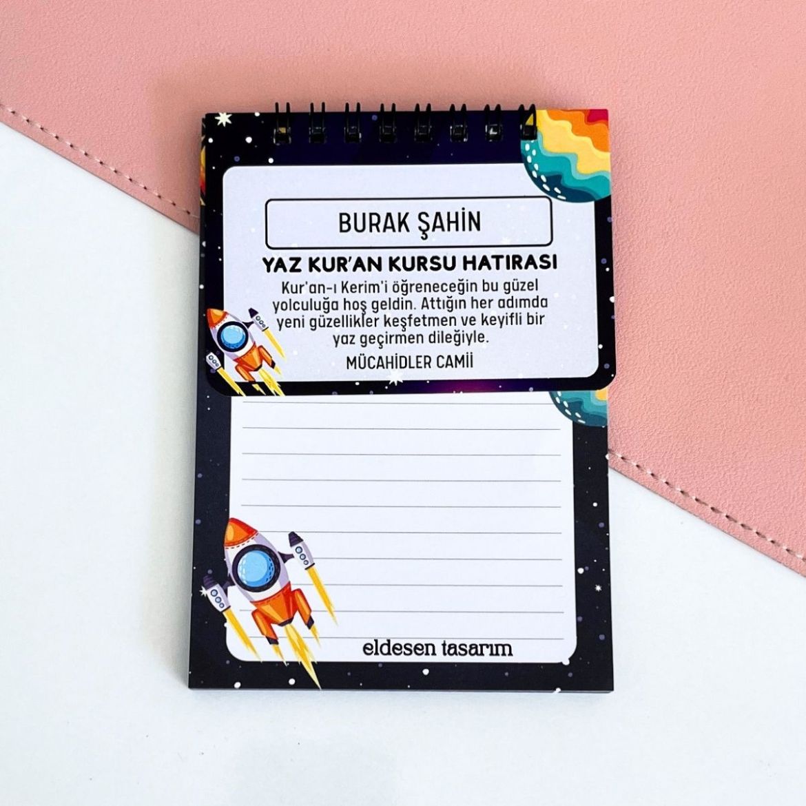 Roketli Defter İsme Özel Yaz Kur'an Kursu Hediyesi resmi