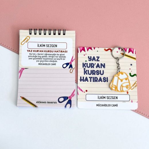 Çantalı İsme Özel 2'li Set Yaz Kur'an Kursu Hediyesi resmi