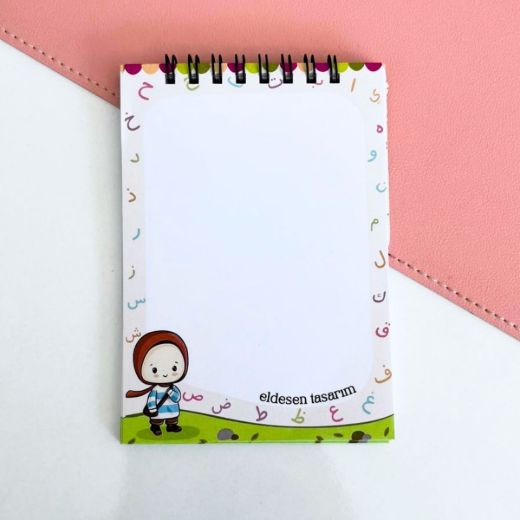 Elifba'lı Kız Çocuklu Defter ve  Ezber Kartı resmi