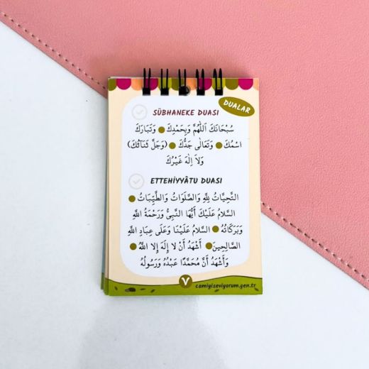 Elifba'lı Kız Çocuklu Defter ve  Ezber Kartı resmi