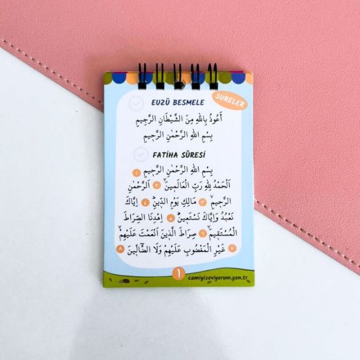 Elifba'lı Erkek Çocuklu Defter, Ezber Kartı ve Anahtarlık resmi