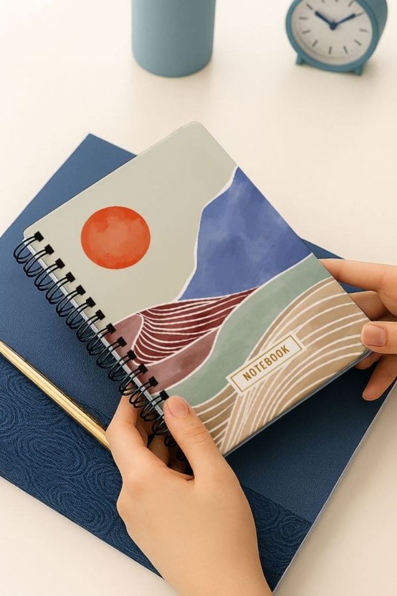 Kahverengi Boho Kalın Kapaklı A5 Defter resmi