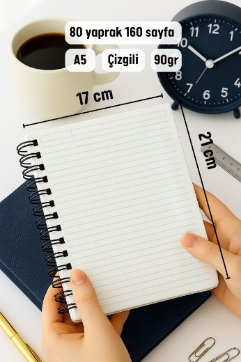 Kahverengi Boho Kalın Kapaklı A5 Defter resmi