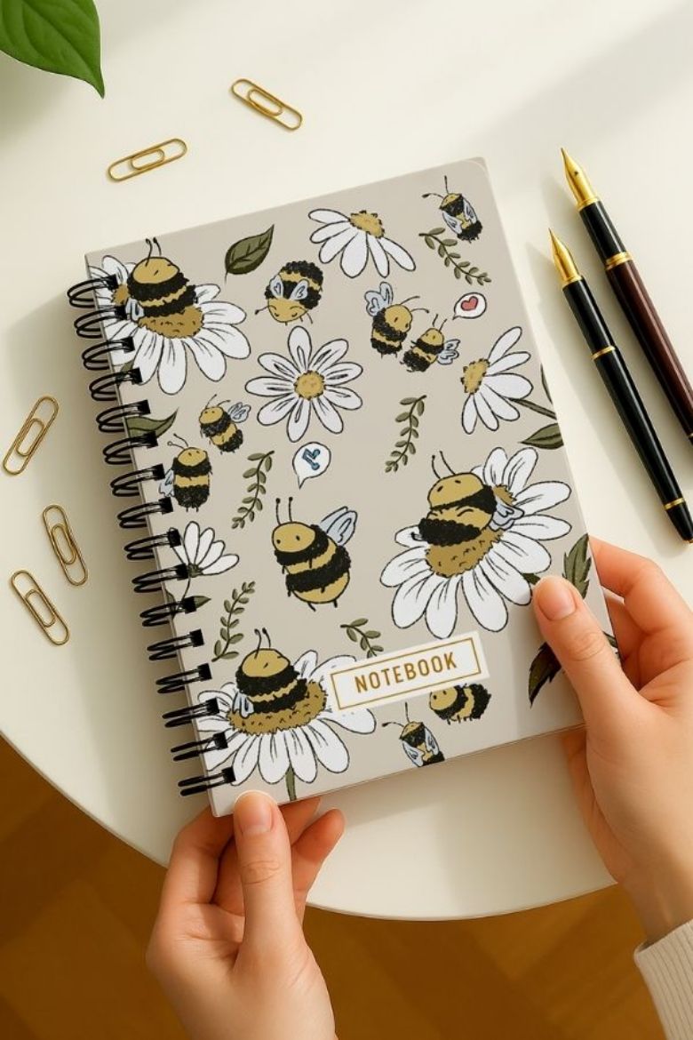 Arılı Kalın Kapaklı A5 Defter resmi