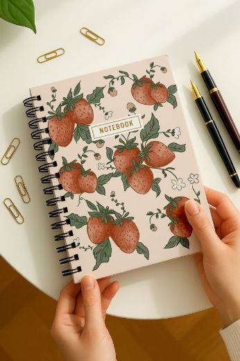 Çilek Kalın Kapaklı A5 Defter resmi