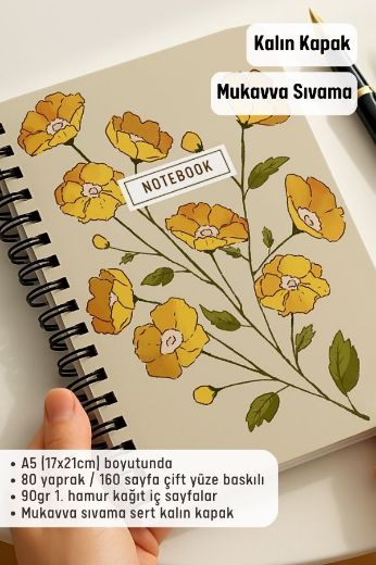 Kalın Kapaklı A5 Defter resmi