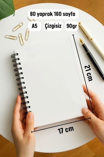  Kalın Kapaklı A5 Defter resmi