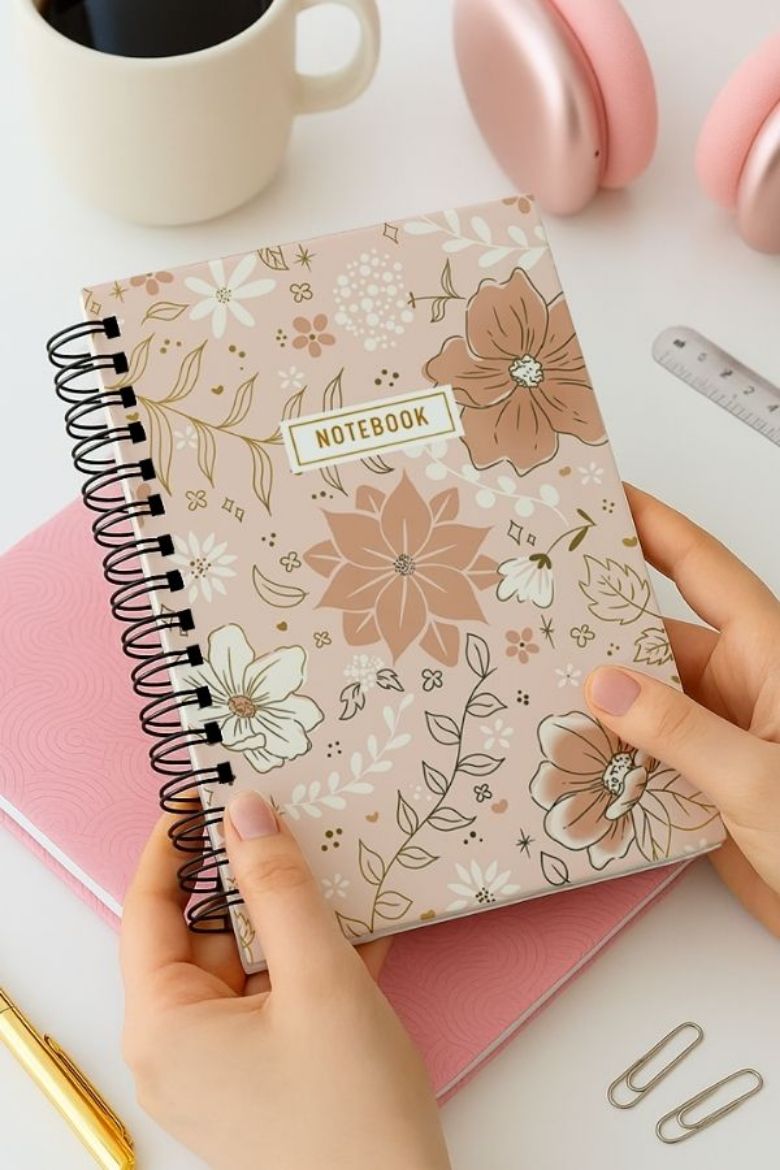 Altın Çiçek Kalın Kapaklı A5 Defter resmi