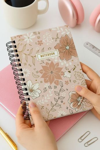 Altın Çiçek Kalın Kapaklı A5 Defter resmi