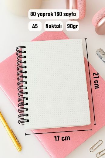 Altın Çiçek Kalın Kapaklı A5 Defter resmi