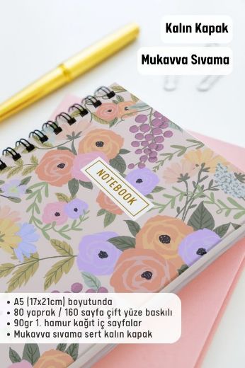 Pamuk Şekerli Kalın Kapaklı A5 Defter resmi