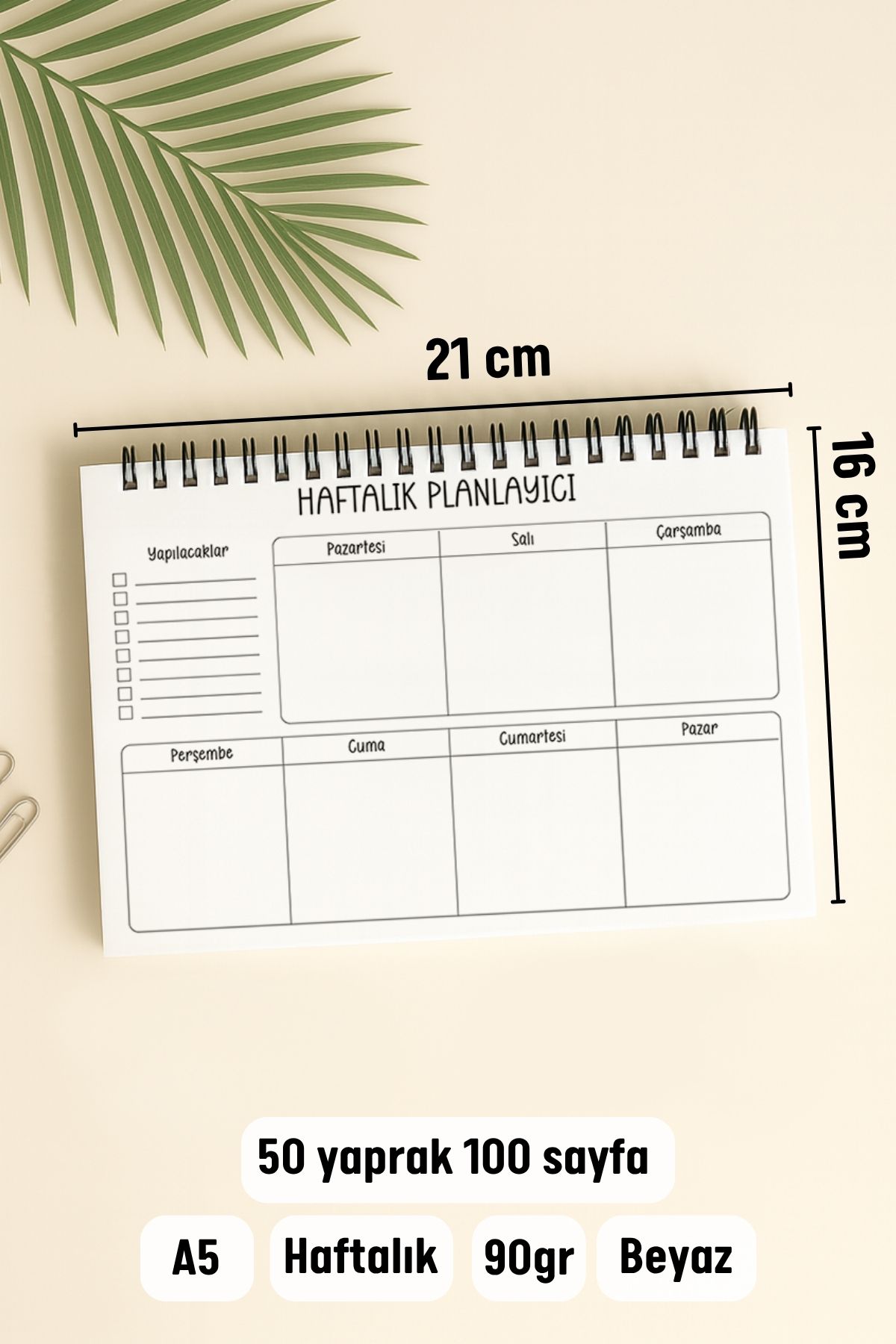 Lacivert Papatya Haftalık Planlayıcı resmi
