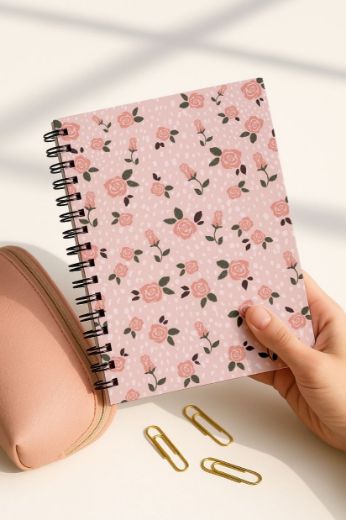 Çiçekli 4'lü Okul Defter Seti resmi