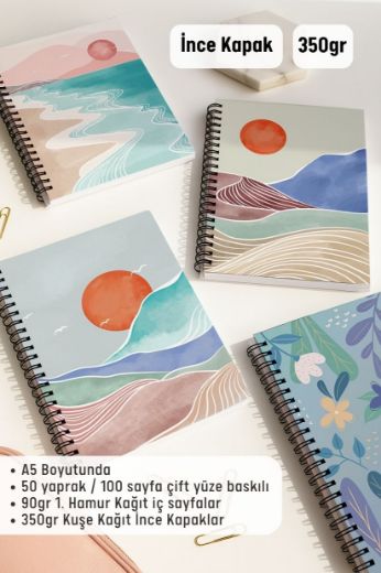 Boholu 4'lü Okul Defter Seti resmi