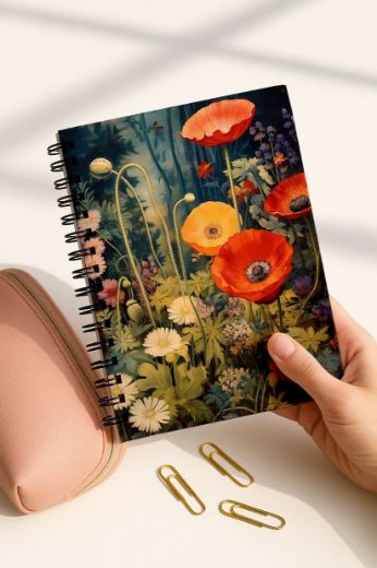 Çilekli 4'lü Okul Defter Seti resmi