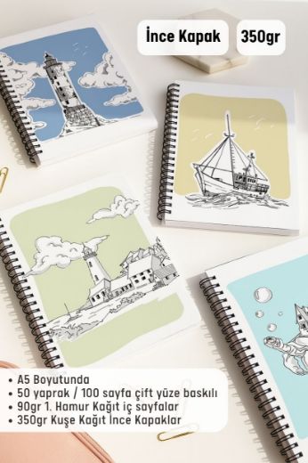 Denizli 4'lü Okul Defter Seti resmi