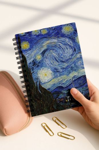 Van Gogh 4'lü Okul Defter Seti resmi