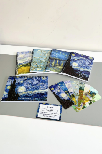 Van Gogh Okul Defter Hediye Seti resmi