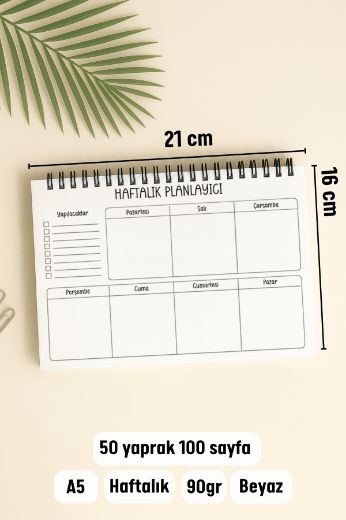 Mavi Fiyonk Haftalık Planlayıcı resmi
